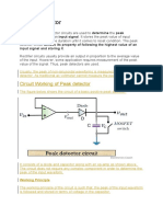 Circuit Working of Peak Detector