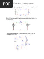 Ejercicos de Electricidad para Tercer Ingeniero