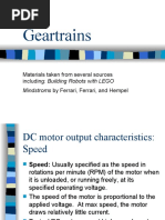 Geartrains: Materials Taken From Several Sources Including: Building Robots With LEGO