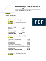 Perez Long Quiz Auditing and Assurance Concepts and Application