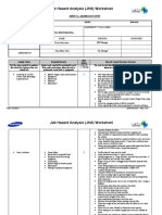 Job Hazard Analysis (JHA) Worksheet: Jerp # 3, Aromatics Unit Company