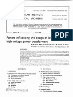 Factors Influency The Design of Large High-Voltage Power Transformers 2ProceedingsofJan1968