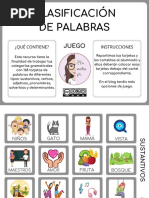 Clasificacion de Palabras Juego