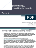 MD3150E Epidemiology, Biostatistics and Public Health Week 5