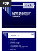 3 - The Custom Development Management Cockpit - STC PRESENTATION