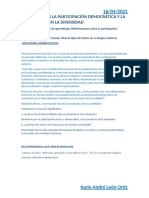 Promovemos La Participación Democrática y La Convivencia en L Diversidad