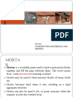 Morta R: CE 225: Construction Materials and Testing