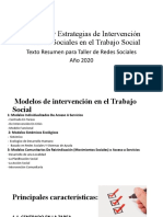 Modelos y Estrategias de Intervenciã N en Red en Trabajo Social