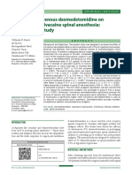 Effects of Intravenous Dexmedetomidine On Hyperbaric Bupivacaine Spinal Anesthesia: A Randomized Study