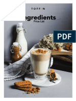 Ingredients Price List April 2021