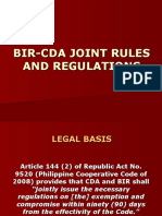 Bir-Cda Joint Rules and Regulations Back Up