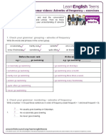 Grammar Videos: Adverbs of Frequency - Exercises