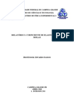 Relatório 03. Coeficientes de Elasticidades de Mola