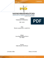 Trabajo 2 Razones, Proporciones y Regla de Tres