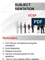 Ucsp Orientation