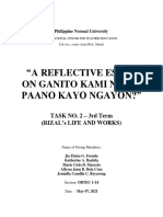 Group 1 - Task-2 - A Reflective Essay On Ganito Kami Noon, Paano Kayo Ngayon