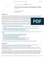 Coronavirus Disease 2019 (COVID-19) - Clinical Manifestations and Diagnosis in Children - UpToDate