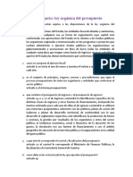 Cuestionario Ley Organica Del Presupuesto