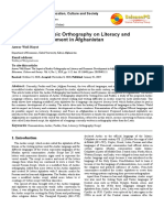 The Impact of Arabic Orthography On Literacy and Economic Development in Afghanistan