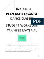 CUADTM401: Plan and Organise Dance Classes