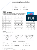 Adding Subtracting Negative Numbers