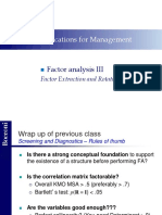 Applications For Management: Factor Analysis III