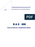 RAC 200 - Facilitación Del Transporte Aéreo