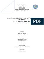 Detailed Lesson Plan in Grade 7 Science Describing Motion: Mariano Ponce National High School