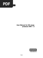 User Manual For DS Range D T VER 1 3 Products VER. 1.3