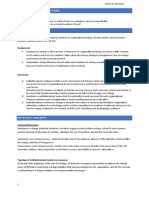 EDUC725 - Unit 8 Notes - Institutionalized Resistance To Org Change