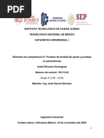 Pruebas de Bondad de Ajuste y Pruebas No Paramétricas