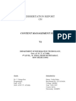 Dissertation Report ON: Content Management System