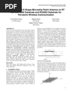 New Multiband E-Shape Microstrip Patch Antenna On RT DUROID 5880 Substrate and RO4003 Substrate For Pervasive Wireless Communication