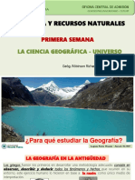 Clase 01. Ciencia Geográfica - Universo