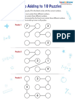 Strimko Adding To 10 Puzzles: Puzzle 1