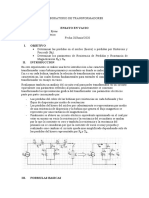 INFORME # 2 ENSAYO EN VACIO Transformadores