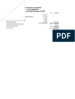 Lan Services Incorporated Income Statement For The Year Ended December 31,2020