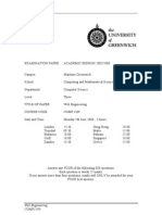 Sample of Web Engineering Exam (June 2006) - UK University BSC Final Year