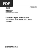 Conduits, Pipes, and Culverts Associated With Dams and Levee Systems