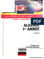 Algèbre 1re Année - Cours Et Exercices Avec Solutions by François Liret Dominique Martinais