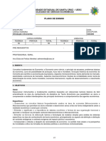 Plano de Ensino Introdução À Economia Periodo Letivo 20211 (G)