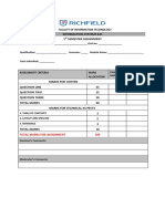 Information Systems 621 1 Semester Assignment: Faculty of Information Technology