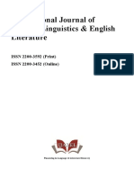 International Journal of Applied Linguistics & English Literature