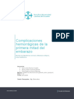 Complicaciones Hemorrágicas de La Primera Mitad Del Embarazo