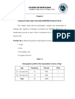 Colegio de Montalban: Presentation, Analysis and Interpretation of Data