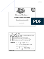 Electrical Machines : Torque of Induction Motor