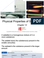 Physical Properties of Solutions