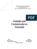 Ciudades Más Contaminadas en Venezuela