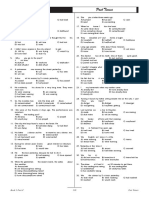 Past Tenses Test and Answers