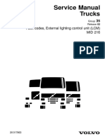 Service Manual Trucks: Fault Codes, External Lighting Control Unit (LCM) MID 216